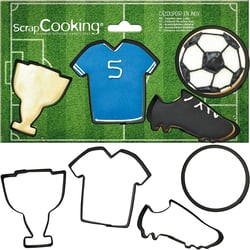 Lot de 4 emporte-pièces ScrapCooking® - Football