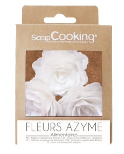 Lot de 3 roses blanches azymes ScrapCooking®