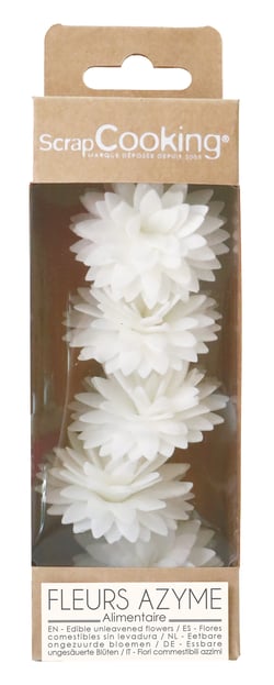 Lot de 5 dahlias azyme ScrapCooking®- Blanc - 22 g