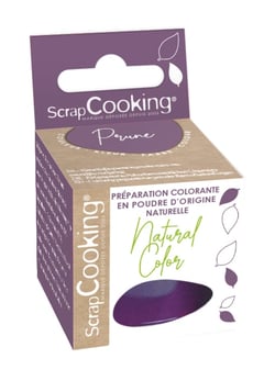 Colorant alimentaire en poudre d'origine naturelle ScrapCooking®- Prune - 3 g