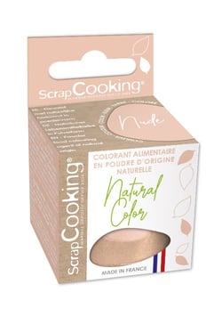 Colorant alimentaire en poudre d'origine naturelle ScrapCooking® - Nude - 10 g