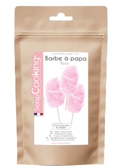 Préparation sucrée pour barbe à papa ScrapCooking® - Rose - Barbe à papa - 40 g