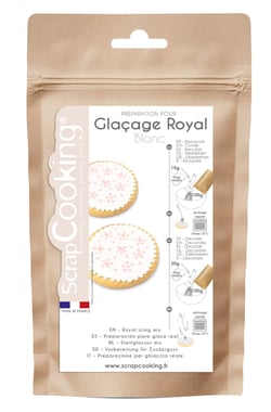 Mix pour glaçage royal ScrapCooking® - Blanc - 190 g