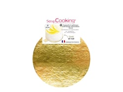 Lot de 10 supports ScrapCooking® - Rond - Or et noir - 8 cm