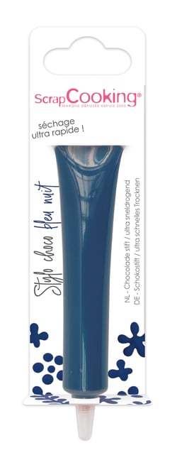Stylo de glaçage chocolat ScrapCooking® - Bleu nuit - 25 g