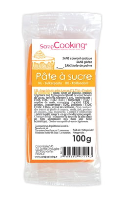 Pâte à sucre ScrapCooking - Orange - 250 g - Pâte à sucre