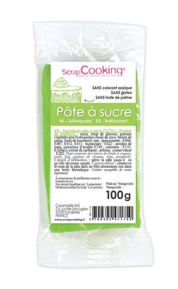 Pâte à sucre Vert Prairie 100 g ScrapCooking