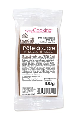 Pâte à sucre ScrapCooking® - Marron - 100 g