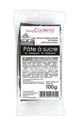 Pâte à sucre ScrapCooking® - Noir - 100 g