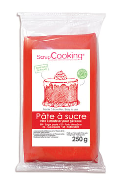 Pâte à sucre ScrapCooking® - Rouge - 250 g