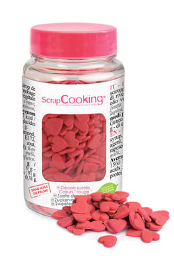 Décorations en sucre ScrapCooking® - Coeurs - 50 g