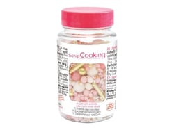 Décorations en sucre ScrapCooking® - Mix rods roses et dorés - 70 g