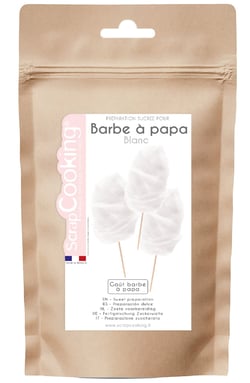Préparation sucrée barbe à papa ScrapCooking® - Blanche - 400 g