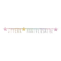 Guirlande Joyeux anniversaire - pastels
