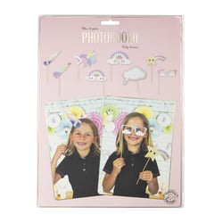 Sachet de 8 accessoires - Photo Party photobooth sur tige Licorne