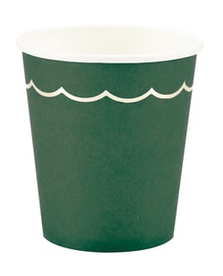 8 Gobelets festonnés en carton - 200ml 