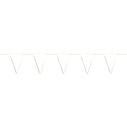 Guirlande 12 fanions Tim & Puce Factory - 3 m - Blanc et or