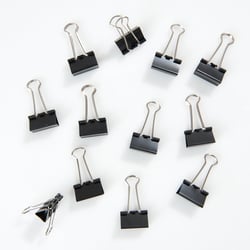 Lot de 12 pinces à dessin noires 2,5 cm Cultura