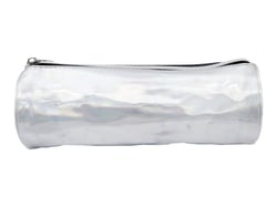 Trousse ronde hologramme Silver - 1 compartiment - Cultura