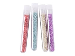 4 tubes de perles de rocaille tons pastels - Créalia