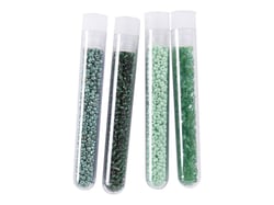 4 tubes de perles de rocaille tons verts - Créalia
