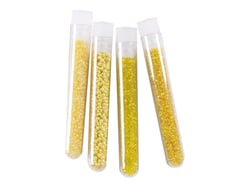 4 tubes de perles de rocaille tons jaunes - Créalia