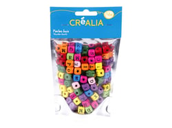 Sachet de perles « alphabet » multicolores en bois - Créalia