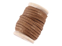 Lacet suédine 3 mm x 5 m Créalia - Bronze Pailleté