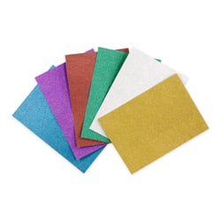 10 feuilles pailletés adhésives colorées format A5 - Créalia