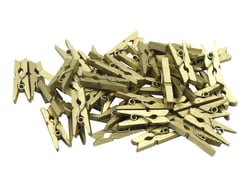 48 pinces à linge 2,5 cm - doré - Créalia