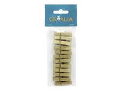 12 pinces à linge 3,5 cm - doré - Créalia