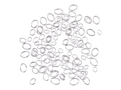 100 jonctions anneau ovale assortis - Argent - Créalia