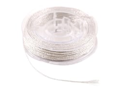 Cordon pailleté tissé 1 mm x 10 m Créalia - Argenté