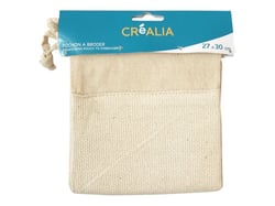 Pochon à broder 27 x 30 cm Créalia - Beige