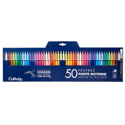 Feutres de coloriage à pointe moyenne - Cultura - 50 pièces
