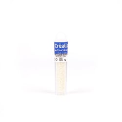 Perles Toho 11/0 - Tube de 3 g - Color 122 Opaque Luster blanc - Créalia