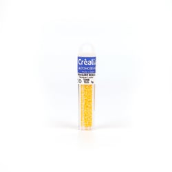 Perles Toho 11/0 - Tube de 3 g - Color 128B Opaque Luster jaune - Créalia