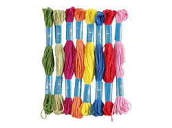 Set 8 fils à broder multicolores couleurs claires - Créalia