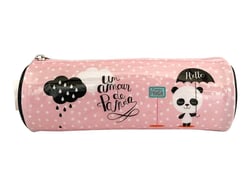 Trousse Cultura - Panda - 1 compartiment - Rond - Rose