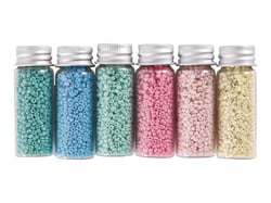 6 flacons de perles à tisser 2mm Créalia - Couleurs pastel