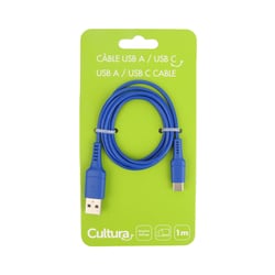 Câble USB-A vers USB-C - Bleu - Cultura -1 m