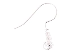 Boucles d'oreilles crochets Créalia - Argenté