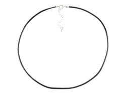 Collier court cuir 3 mm Créalia - Noir