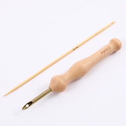 Outil Punch Needle en bois Créalia
