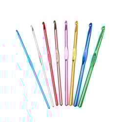 Lot De 8 Crochets à Coudre En Aluminium De Tailles Différentes 2-5,5 Mm