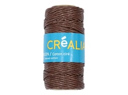 Cordon coton ciré 1 mm x 20 m Créalia - Marron