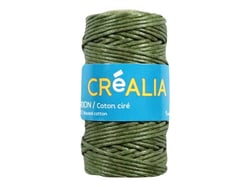 Cordon coton ciré 1 mm x 20 m Créalia - Kaki