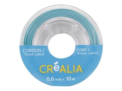 Cordon tissé câblé 0,6 mm x 10 m Créalia - Vert