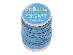 Lacet suédine 3 mm x 5 m Créalia - Vert canard