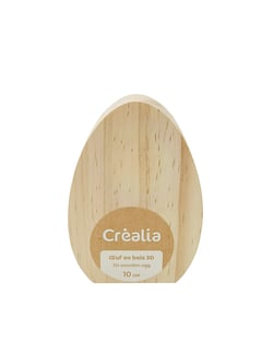 Œuf en bois 3D Hauteur 10 cm – Créalia